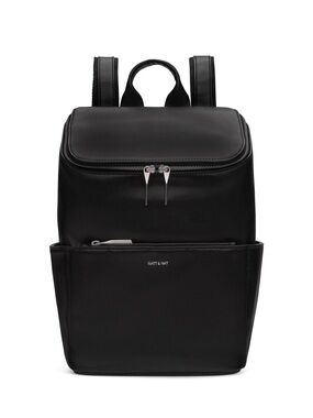 Matt & Nat Black Minimalist Vegan Backpack for unisex